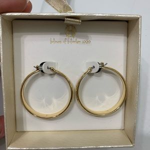 NEW House of Harlow GOLD HOOPS